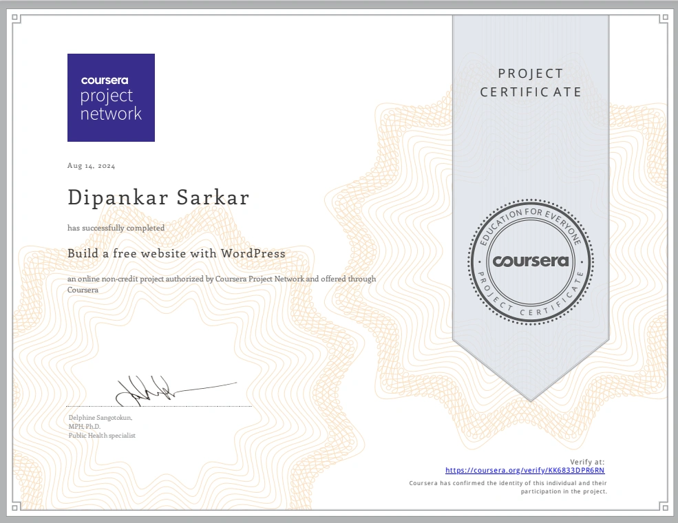 WordPress Coursera